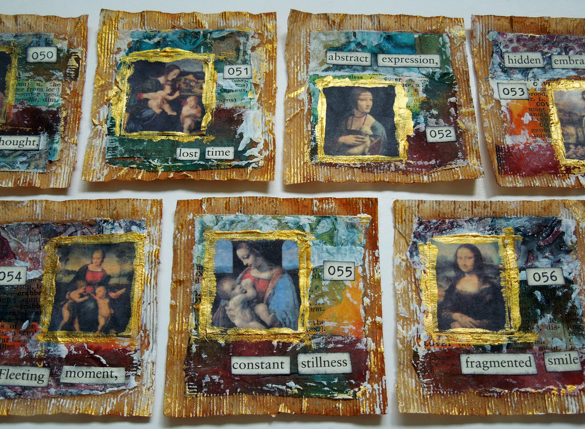 Inky Dinky Doodle WOYWW 617 da Vinci inspired tea bags and resist