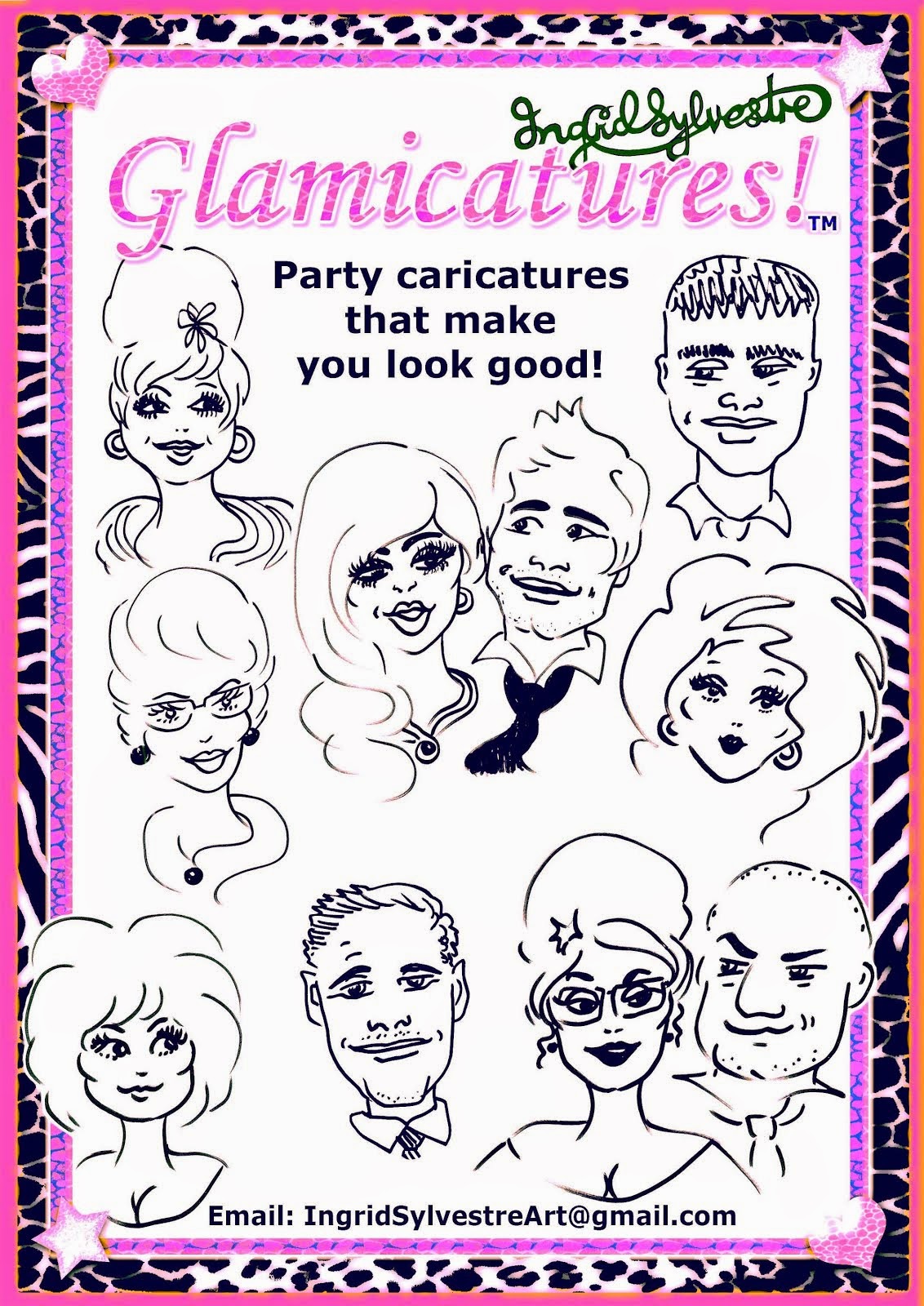 North East Wedding Entertainment - Glamicatures TM  Caricatures that make you look good!