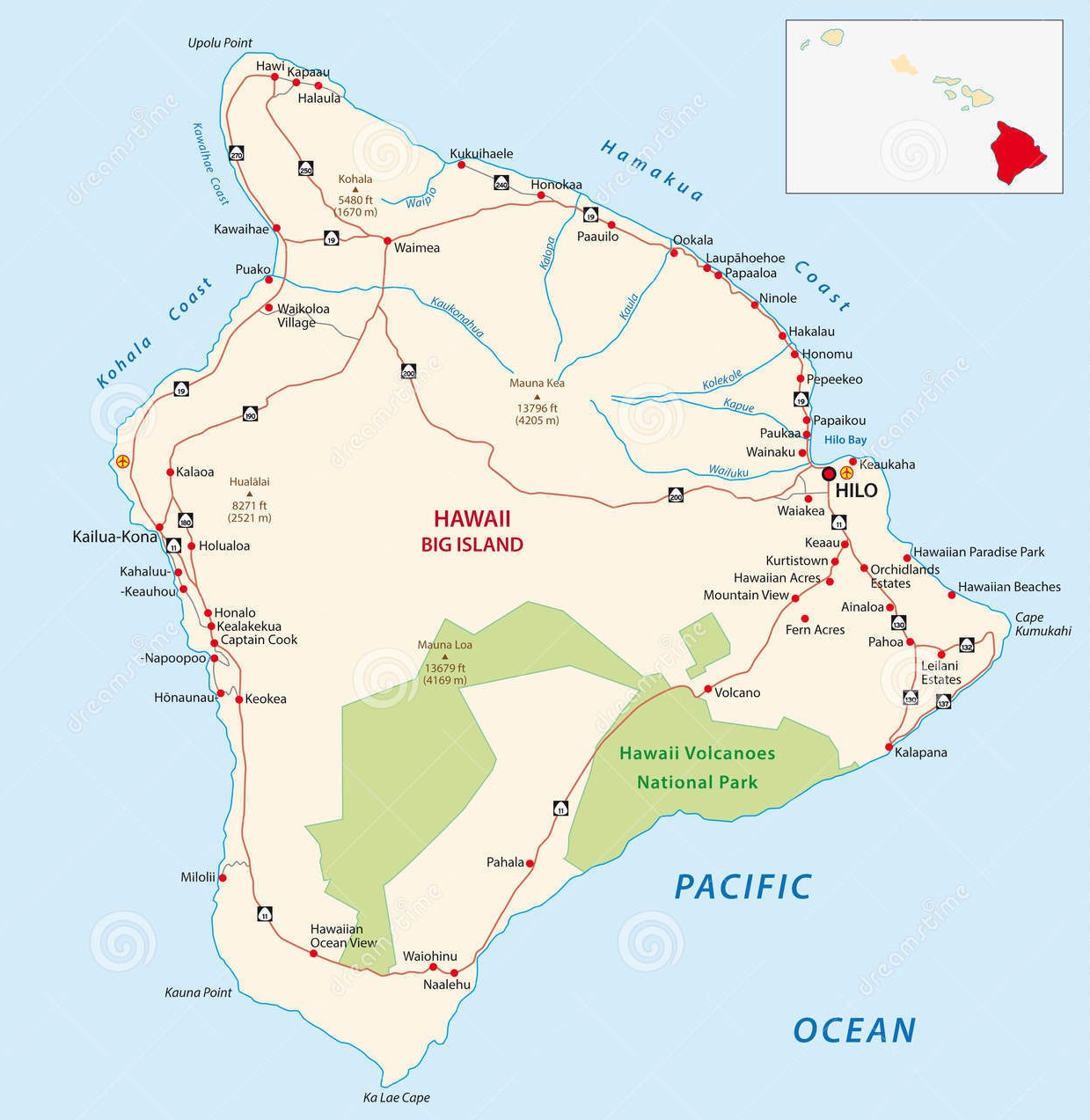 Printable Hawaiian Islands Map Printable Hawaiian Islands Map