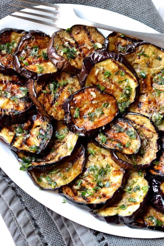 Grilled Eggplant with Garlic & Herbs Recipe Easy