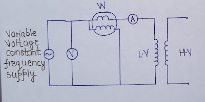 transformer open circuit test circuit diagram