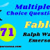 Fable | Ralph Waldo Emerson | Very Important Multiple Choice Questions and Answers (MCQ) | Class X Madhyamic Exam West Bengal