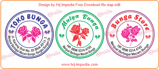 Contoh Stempel toko bunga Contoh Stempel Toko Bunga