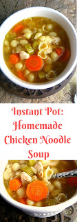 Instant Pot:  Homemade Chicken Noodle Soup - Hot hearty soup bursting with comforting flavors and it's all homemade in under and hour! - Slice of Southern
