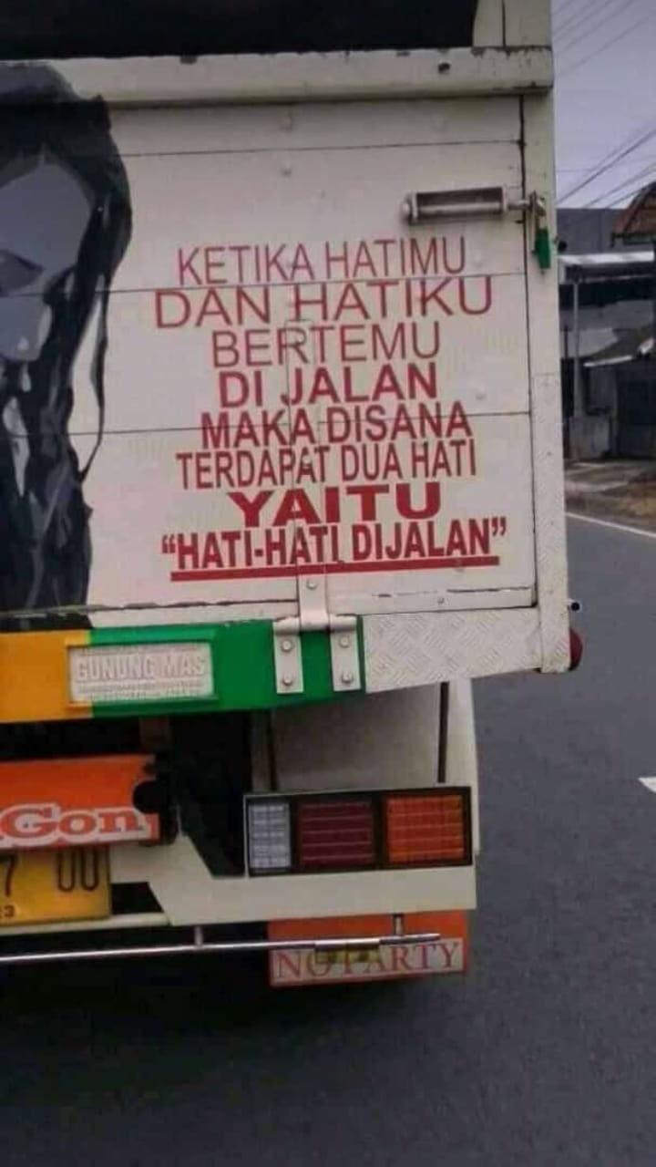 Humor bahasa: Hati-hati di Jalan - Bahasa Indonesia