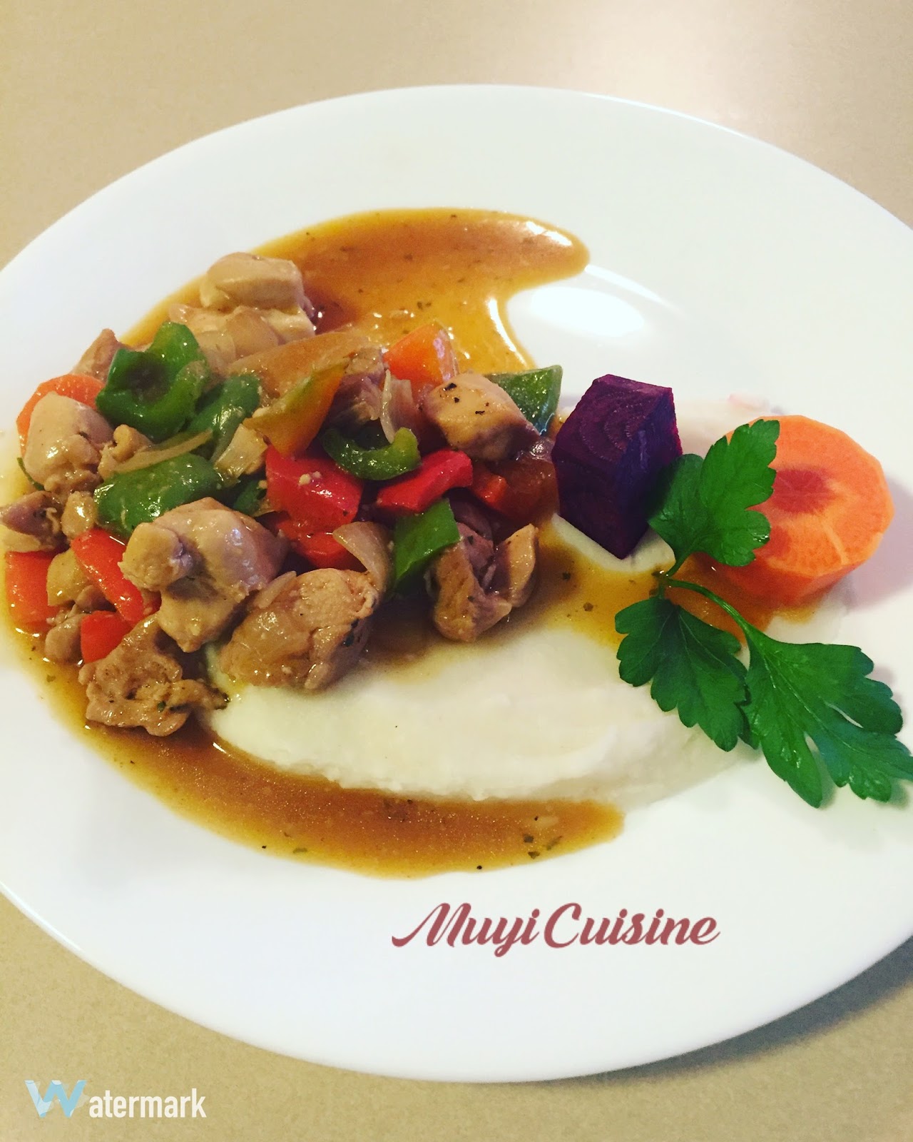 Mashed potato and chicken sauce Muyizlifestyle