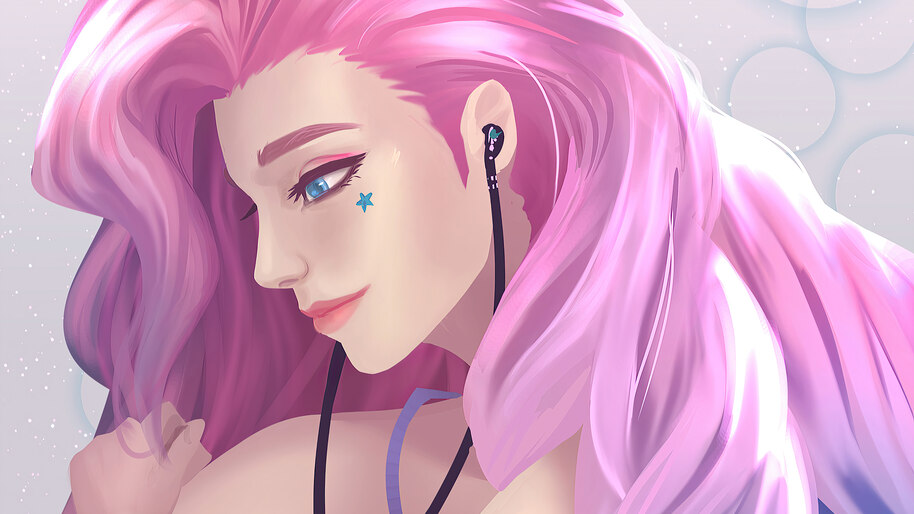 Seraphine, League of Legends, Art, 4K, #5.2679 Wallpaper PC Desktop