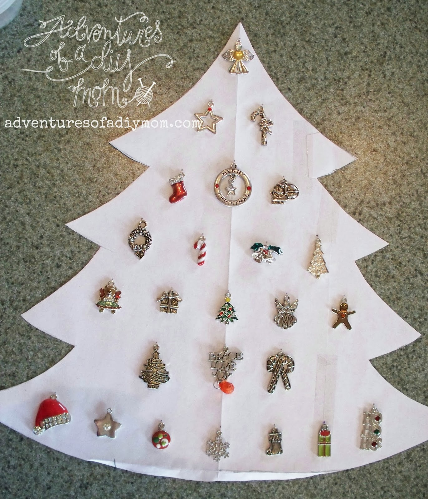 Christmas Charm Advent Tree Adventures of a DIY Mom
