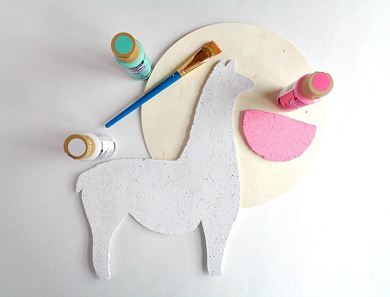 running with a glue gun diy mini llama cork board