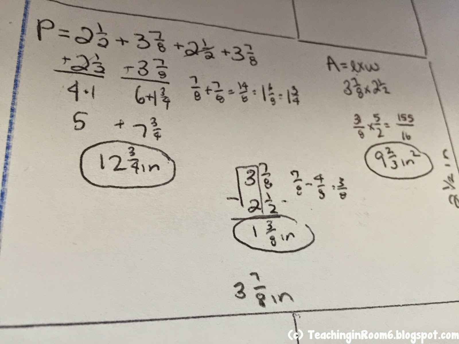 Mixed Numbers: The Various Operations - Teaching in Room 6