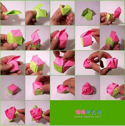 Free Printable Origami Rose