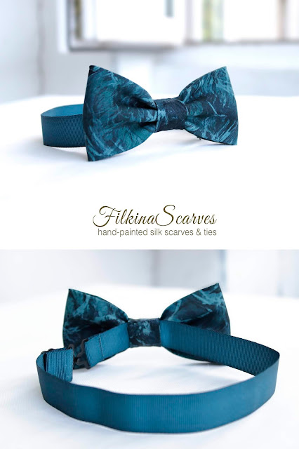 Boy's Pre-tied blue Wedding Bow Tie | Youth Bow Tie | Groomsmen Gifts | Boy's Formal Bow Ties | Suit bowtie | HAND-PAINTED #FilkinaScarves #weddingsuits  #bowtie  #photoprops  #weddinglook | #groomsmengift #Formal #suitsv #bowtie