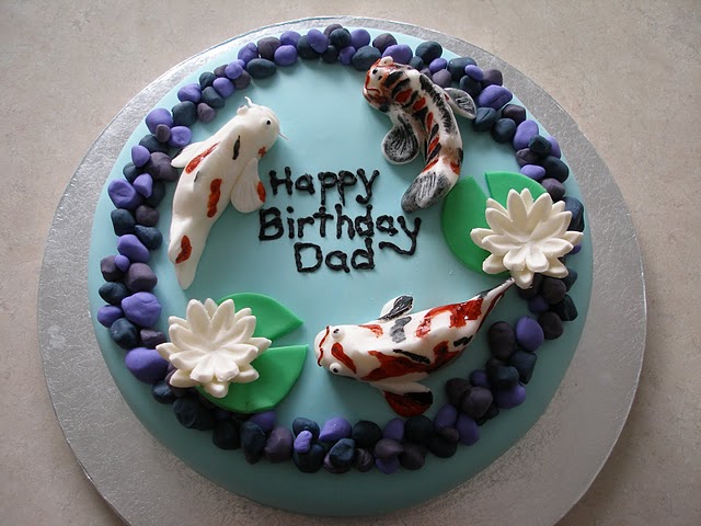 vanilla koi pond cake