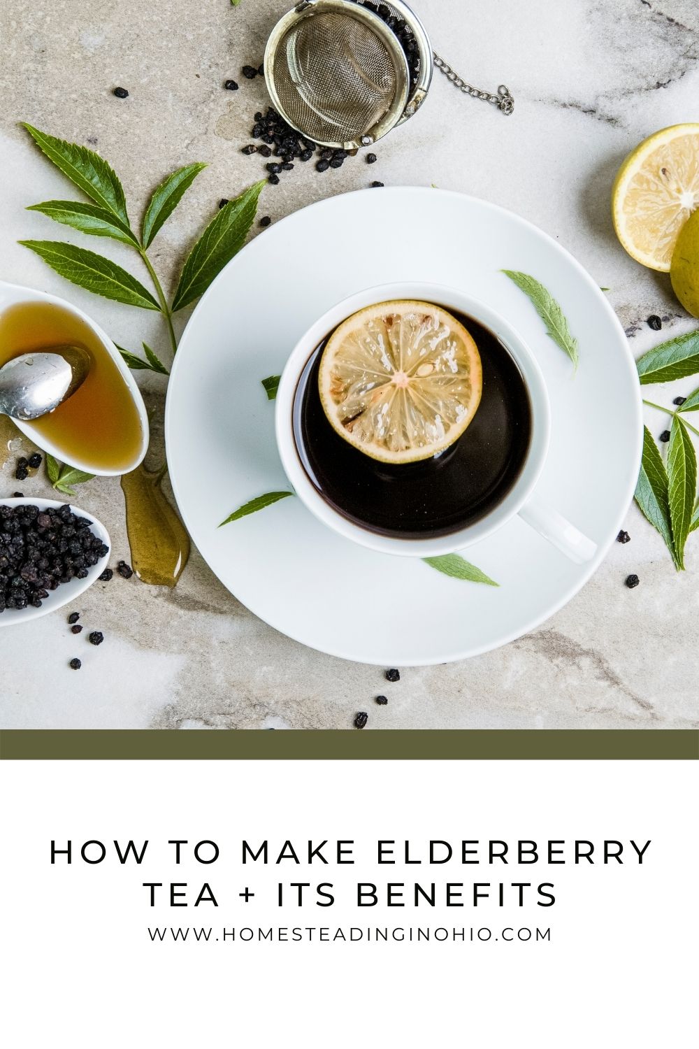 How to Make Elderberry Tea + The Benefits of Elderberry Tea Homesteading in Ohio