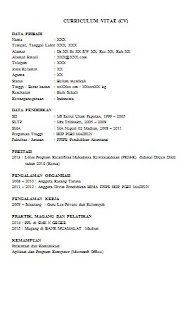 Contoh Surat Lamaran Kerja Lengkap Dengan Curriculum Vitae Microsoft Word