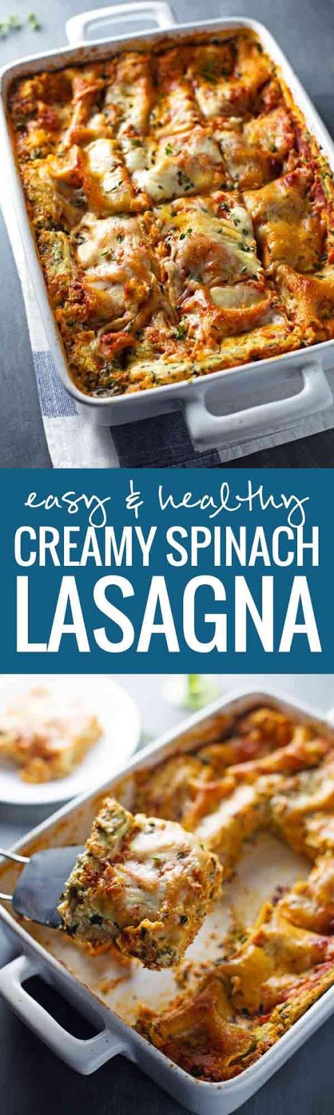 skinny spinach lasagna