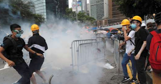 Hong Kong police fireplace tear gas, water as protest escalates Hong Kong police fireplace tear gas, water as protest escalates