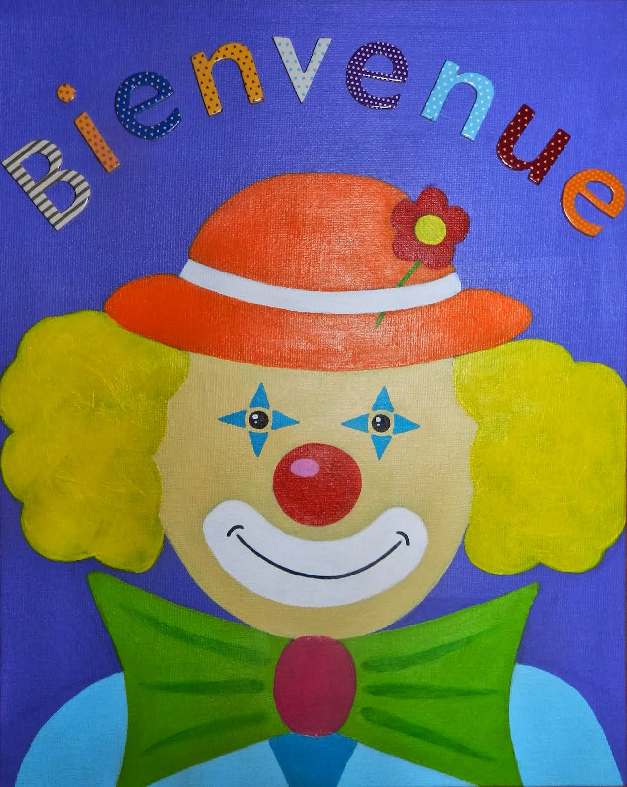 plaque de porte clown