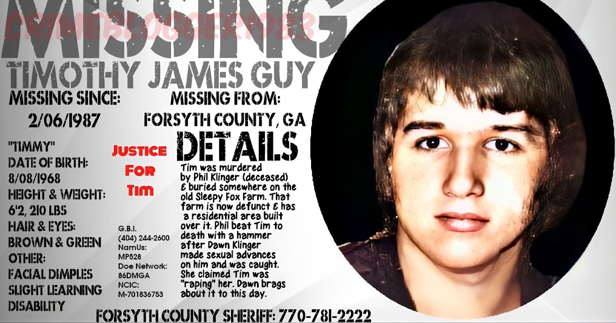 What Happened To Timothy James Guy? CrimeBlogger1983