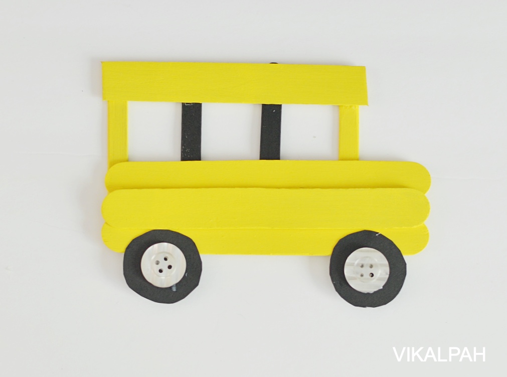 Vikalpah DIY school bus photo frame for back to school pictures