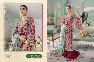 Shree Fab Crimson Luxury Edition Georgette Pakistani Suits 