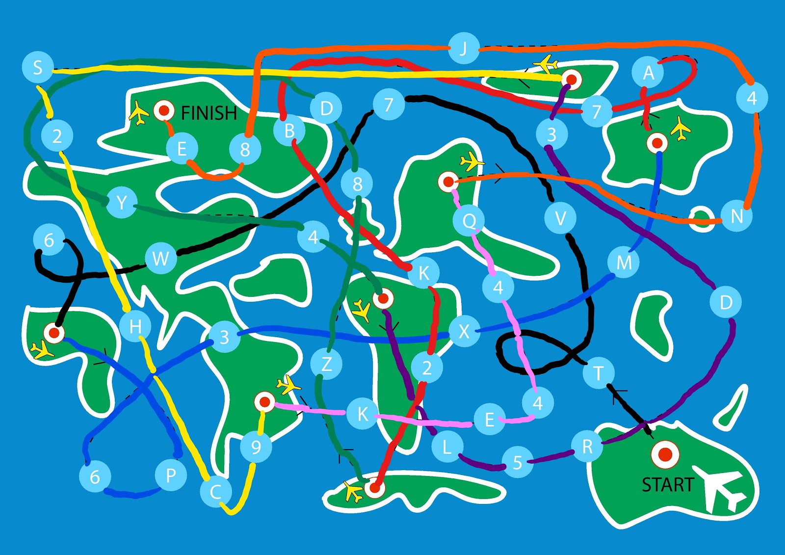 Around the World Google Maps Style