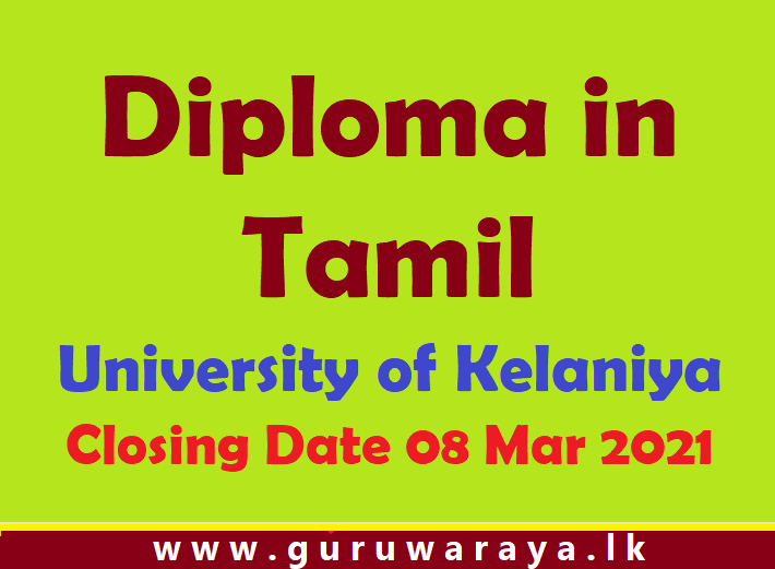 Tamil Diploma Course 