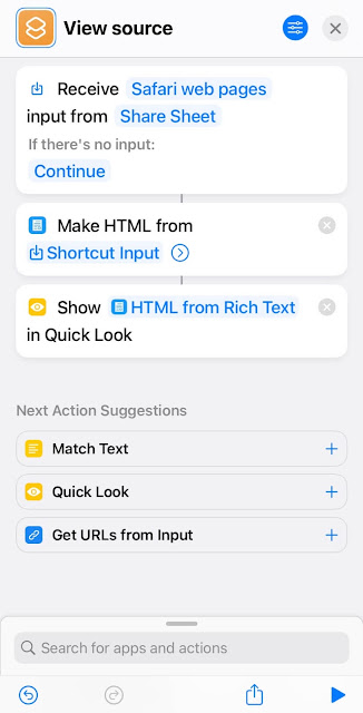 Create shortcut for view source