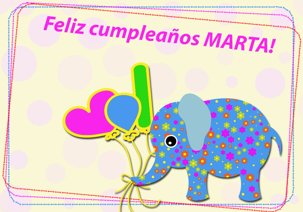 Feliz cumpleaños Marta.