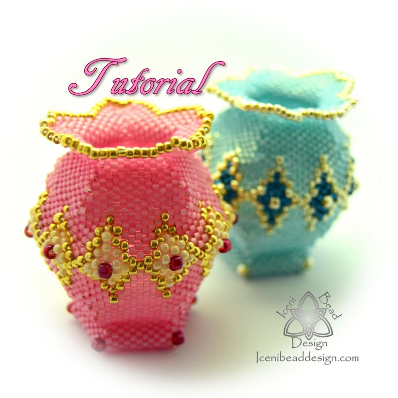 Amazing Beaded Vessel Tutorials by Iceni Bead Design / The Beading Gem