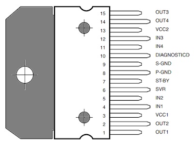 Stereo plus bridge drive amplifier circuit