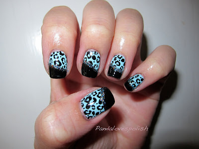Panda loves polish: French leopard nails