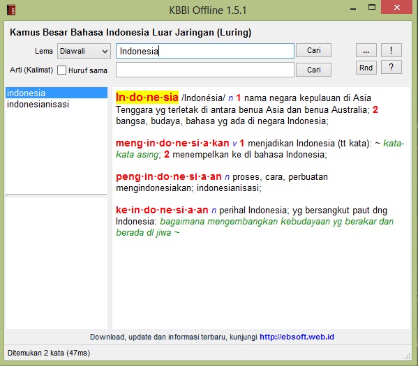 KAMUS BESAR BAHASA INDONESIA (KBBI) OFFLINE IGS Zone