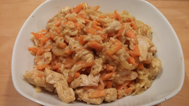 Allerlei Rezepte und mehr: Reis mit Pute und Möhren in Currysahne
