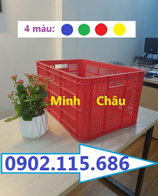 Sóng nhựa hở,sọt nhựa công nghiệp,sọt nhựa 61 x 42 x 31 cm,sọt nhựa cao cấp,