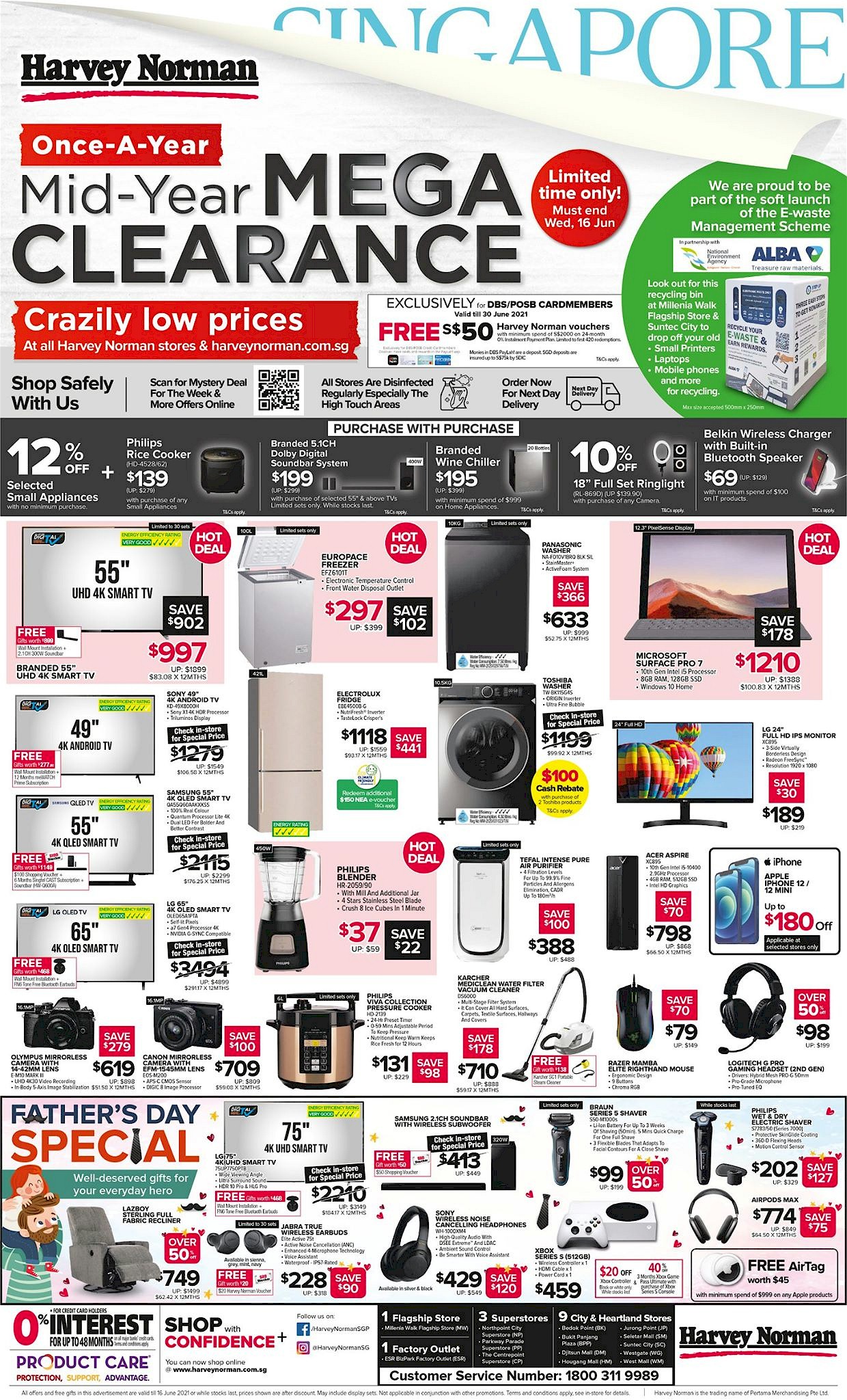 Harvey Norman Store & Factory Outlet MidYear Mega Clearance Sale From