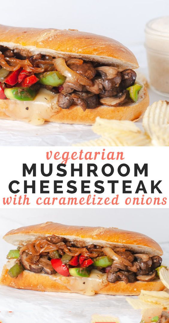 Vegetarian Mushroom Cheesesteak with Caramelized Onions Kitchen Magz