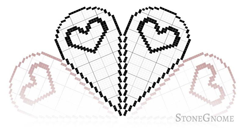 Crochet Filet Heart Table Topper