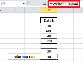 Fungsi Rumus Rata-Rata Di Excel