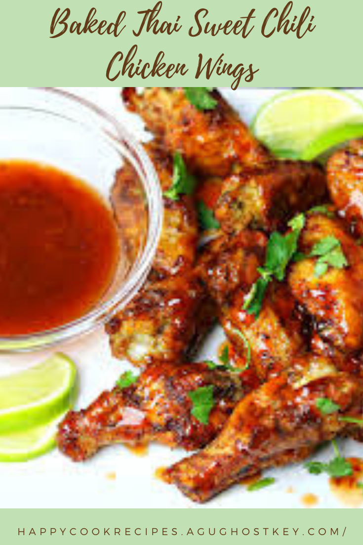 Baked Thai Sweet Chili Chicken Wings happy cook