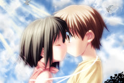 anime couple wallpapers couples cartoon galaxy cute mobile animated samsung s5360 animation kissing mobiles
