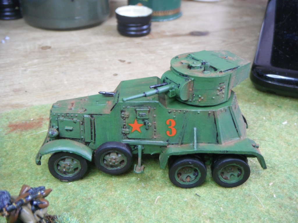 A figure painting therapy project. Completing the Bolt Action Soviets.