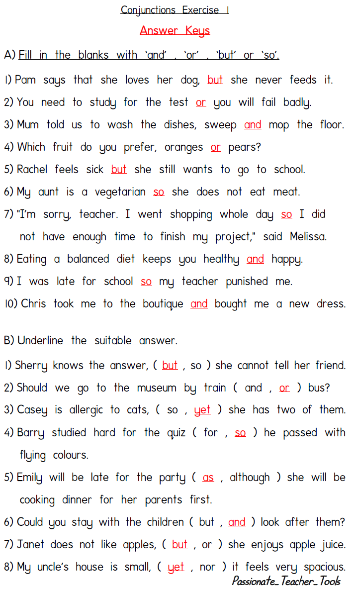 passionate-teacher-tools-conjunctions-exercise-1-with-answer-key