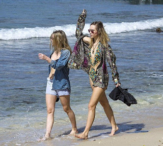 Immy Waterhouse, 21, decided to invade the Barbados coastline with her female friend on Sunday, December 27, 2015.