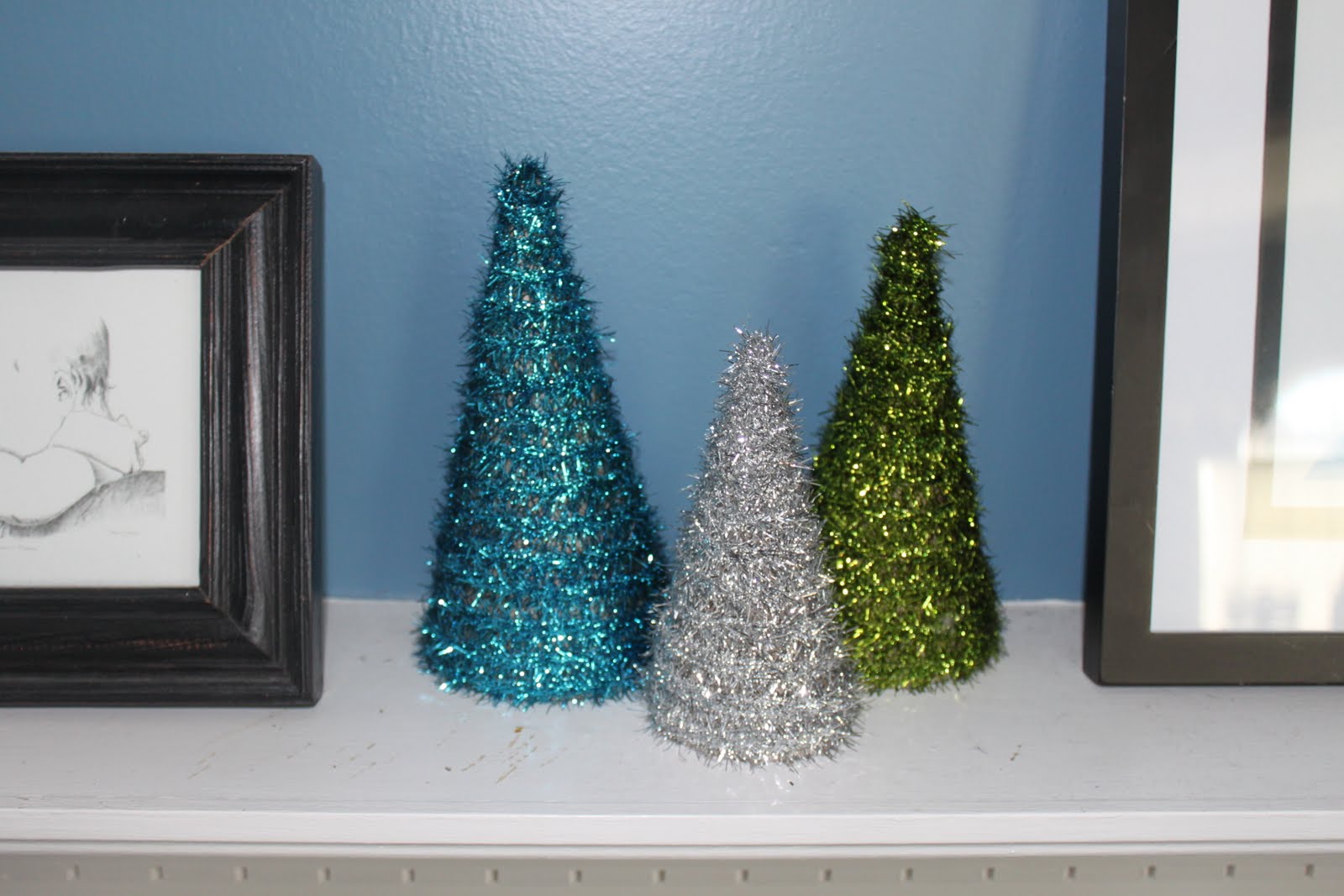 My Own Road: DIY tree form and garland Christmas trees