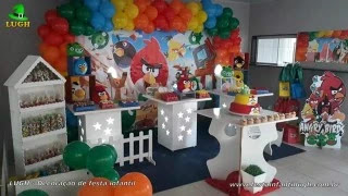 Decoração Angry Birds para aniversário