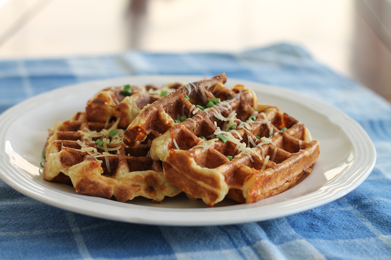 Food Lust People Love Cauliflower Cheese Waffles WaffleWeek2015