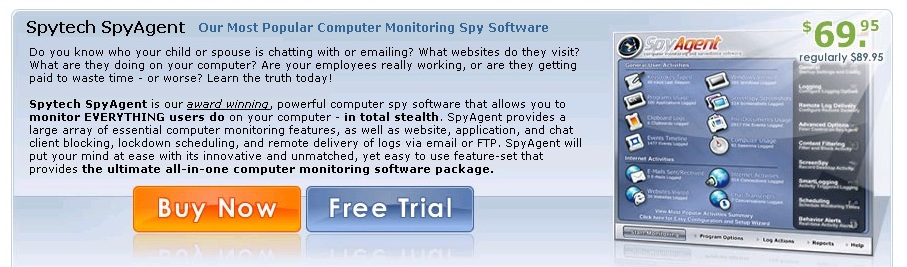 Spytech SpyAgent 7.5 computer monitoring software