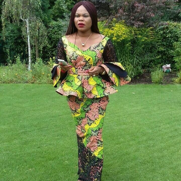 latest six pieces skirt and peplum top