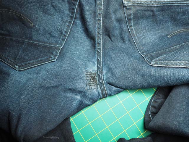 Threading My Way: Darning Holes in Jeans